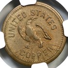 1863 F-120 434 D R-7 Ngc Ms 63 The Washington Token Civil War Token