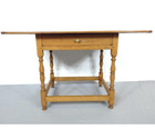 Circa 1800 New England Tavern Table 1 Drawer Turned Legs Bread Board Top Great  