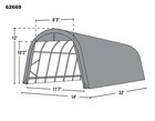 Shelterlogic Roundtop 14 x32 x12  Instant Garage - All Season Fabric Carport