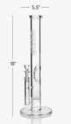 Grav   Large 16    Tall  Clear Straight Base W  Disc Water Pipe  Authorized Dealer 