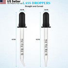 Herain Eye Dropper 8 Pack  Glass Pipette Dropper  1 Ml Droppers Tool Clear