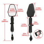 Adjustable Motorcycle Rear Adventure Mirrors For Honda Crf300l Crf250l Crf230l
