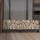 Xl 8ft Rustproof Outdoor Log Rack Firewood Holder Patio Steel Tube Wood Stacker 