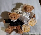 Vgt  Nwt  Set 2 Enesco Plush Cherished Teddies  bride   Groom 