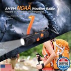 Emergency Radio Hand Crank With Flashlights  Portable Am fm Noaa Weather Radi