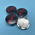 4pcs Set For 2011-2022 Charger Wheel Center Caps Srt Rim Hub Covers Black Red