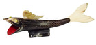 Vtg 60 s Folk Art Fish Trout Walleye Koi Hand Carved Cow Horn
