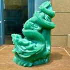 3 04lb               15 1000  Natural Green Quartz Crystal Handmade Stone Carving Dragon