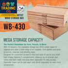 10-drawer Artist Tool Supply Box With 5 Compartments Per Drawer - Hardwood Art B