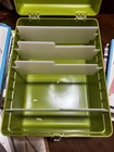 Vintage Wilson Wil-hold Sewing Pattern Latching Storage Box Avocado Green 9x12