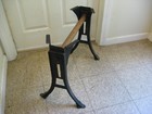 Antique Vtg Adjustable Cast Iron Steel School Desk Industrial Table Legs 19 -24 