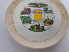 Indiana Souvenir State Plate Vintage Hoosier Gold Filigree Map 9 
