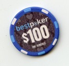 100 00 Chip From The Bestpoker Card Room Houston Texas