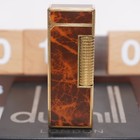 Dunhill Rollagas Lighter Laquer-red Brown Shell-ultrasonically Cleaned_working