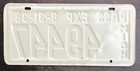 1938 Michigan License Plate   49447 Pass Exp 8-31-38 Painted Garage Barn Hanger