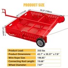 2 In 1 Manure Scoop  yard Traile heavy Duty Lawn Sweeper Tow Behind yard Sweeper