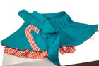 Vtg Christmas Apron Mcm Hostess Green 1950s Candy Cane Ties In Back Flouncy