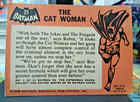 1966 Topps Batman Black Bat Set Break  25 The Cat Woman Trading Card