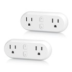 Smart Wifi Plug 15a  Dual Socket Outlet  Works With Alexa   Google Home  Timer 