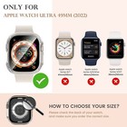 For Apple Watch Series Ultra 49mm Tempered Glass Protector Screen Case Cover
