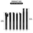 21 Pcs Kit indexable Lathe Turning Tool 3 8  10mm Shank 7pcs Metal Lathe Cutting