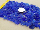 Damage Genuine Beach Sea Glass Surf Tumbled Cobalt Blue Small Mosaic Craft V02