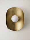 Brass Wall Sconce Opal Glass Globe Light Modern Minimalist Designer Lamp