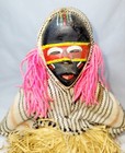 Vtg Handmade African Tribal Medicine Man Sculpture folk Art Statue Figure doll