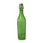 Vintage Green Glass Bottle With Swing Top