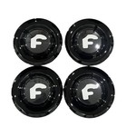 New 4 Pcs Set Black Forgiato Floating Center Caps Xl Hubcap Rim 7 2 Us Stock