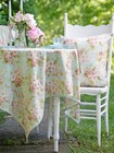 April Cornell Apple Blossom Tablecloth 54 X 54 Breakfast Cloth Aqua Pink Green