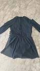 Weissman Women   s Blue Mesh Long Sleeve Dance Dress Costume With Rhinestone