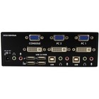 Startech 2 Port Dvi Vga Dual Monitor Kvm Switch Usb With Audio   Usb 2 0 Hub