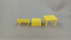 Marx Guns Of Navarone Bench Crate   Table Playset Yellow Plastic Vintage 1970s 3