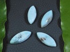 8x20mm Larimar Natural Cabochon Marquise Loose Gemstone Lot 4pcs 26cts  I569