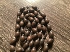 Vintage Catholic Religious 22 5    Brown Rosary Beads  Crucifix   Medal France 