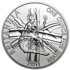 2011 Silver Britannia Uk 1oz   2 Coin In Airtite Capsule
