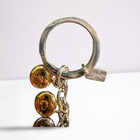 Coach Signature Disc Cluster Bag Charm Keychain Silver   Gold Dm9423
