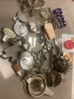 Lot Of 25 Vintage   New Christmas Cookie Holiday Cutters Brush Zester