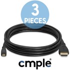 Micro Hdmi Cable 10 Ft Hdmi Male Type D Cord 4k 1080p  Hdtv Gopro Camera 3 Pack