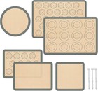 Silicone Baking Mat Set Of 6  Silicone Mats For Baking  Baking Sheets Non Sti   