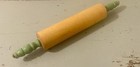 1940s Munising Birdseye Maple Wood Rolling Pin Green Handles Farmhouse 17    Lg