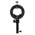 Handheld Grip S-type Bracket Pro Bowens Mount Holder For Round Speedlite Flashes