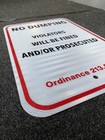 Authentic Retired Nos No Dumping Violators Will Be Fined prosecuted Sign 12x18