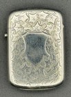 Antique Victorian 1885 Sterling Silver Vesta Case George Unite Leaf Engraved