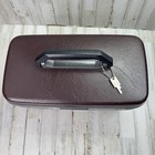 Vintage Samsonite Profile Train Case Hard Shell Luggage Burgundy Dark Brown Key