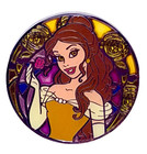 Disney Japan Tdr Princess Stained Glass Series Pin 2015 Belle Beauty   The Beast