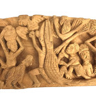 Vintage Papua New Guinea Story Board Carved Wood Relief Storyboard Animals 15   