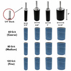 16 Pack 2  Blue Zirconia Sanding Drums And Sleeves Set For Drill 60 80 120 Grit