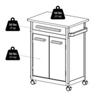 Kitchen Utility Cart Rolling Storage Cart W  Drawer Cabinet   Push Handle New